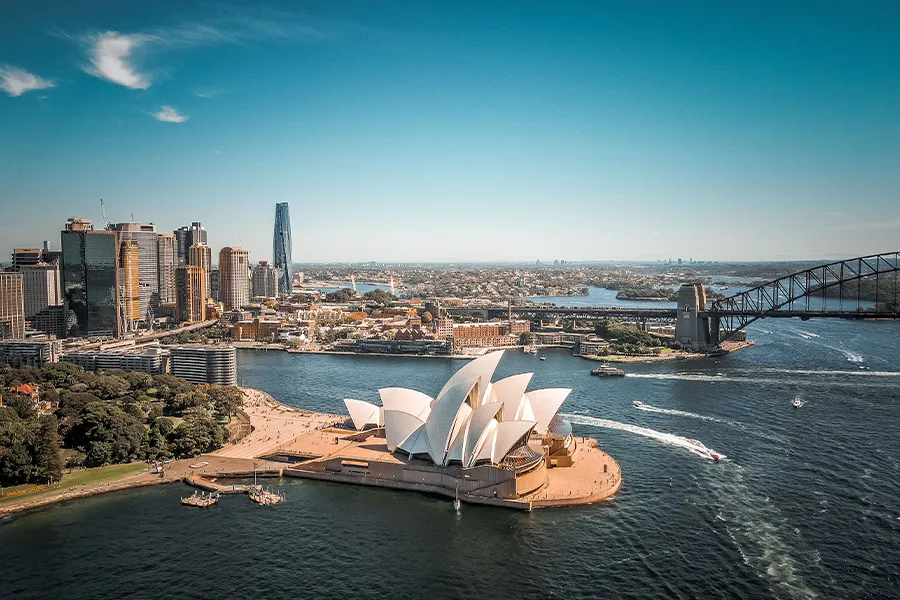 Sydney harbour representing Oceania visa destinations