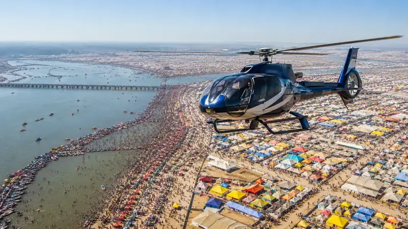 Helicopter Ride at Mahakumbh: A Unique View of Kumbh Mela