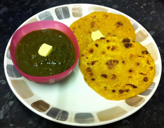 Makki Roti and Sarson Saag