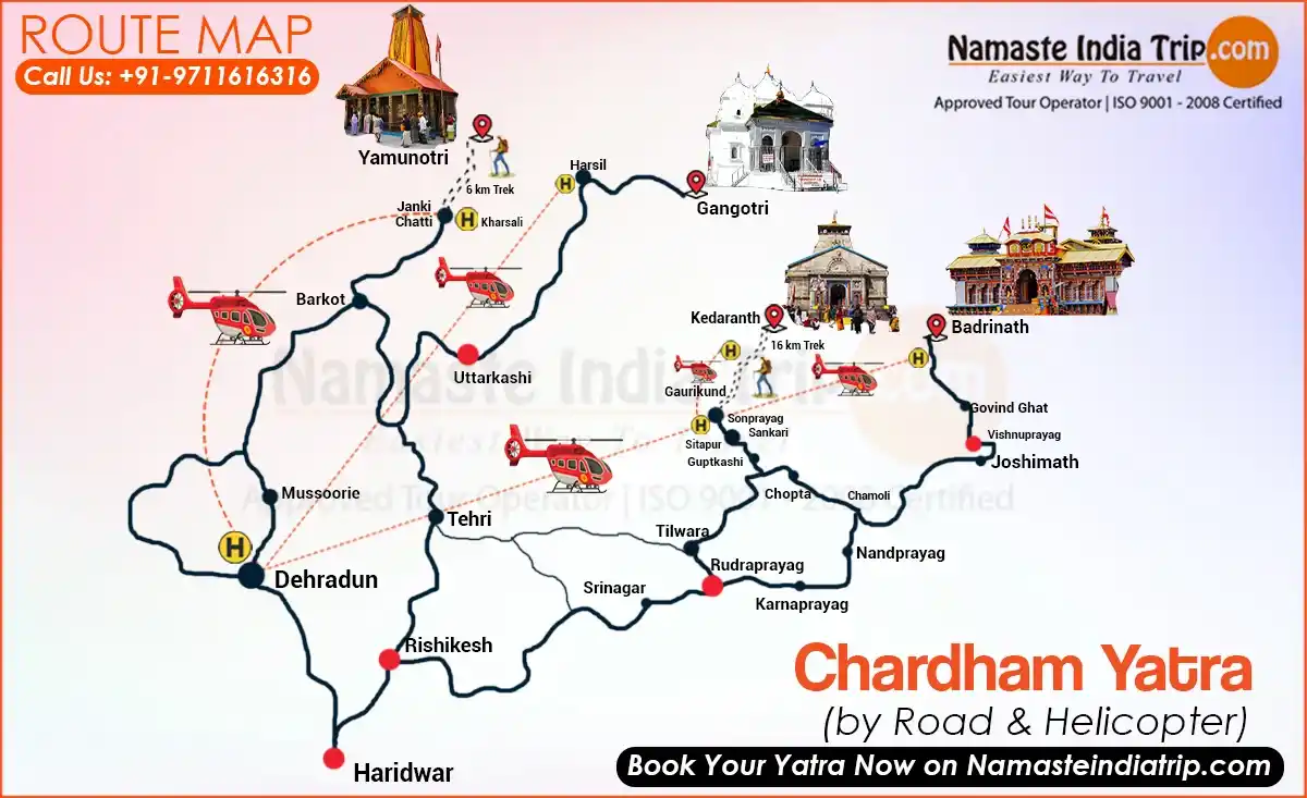 Char Dham Yatra Route Map