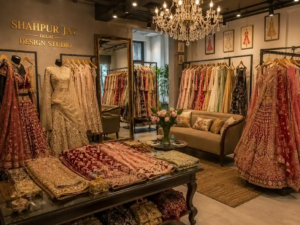 Boutique bridal designer shopping Shahpur Jat Delhi
