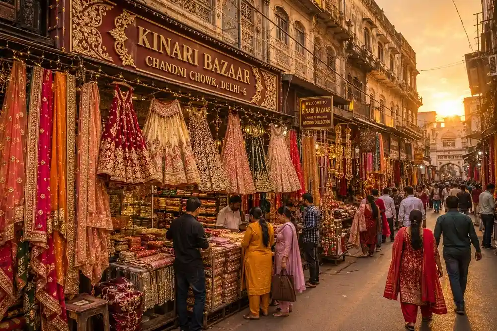 Kinari Bazaar Chandni Chowk bridal shopping Delhi