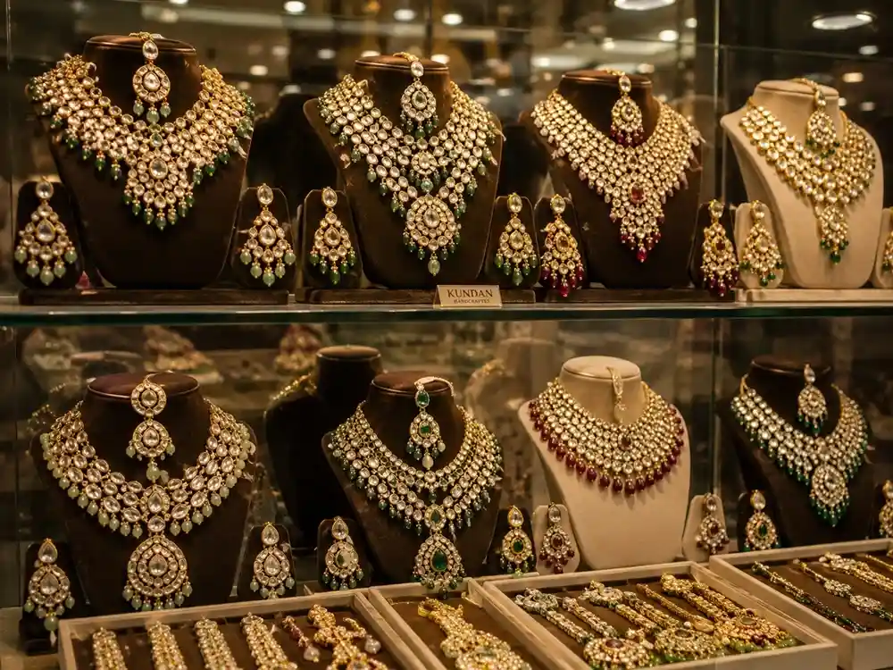 Kundan bridal jewelry shopping Delhi India